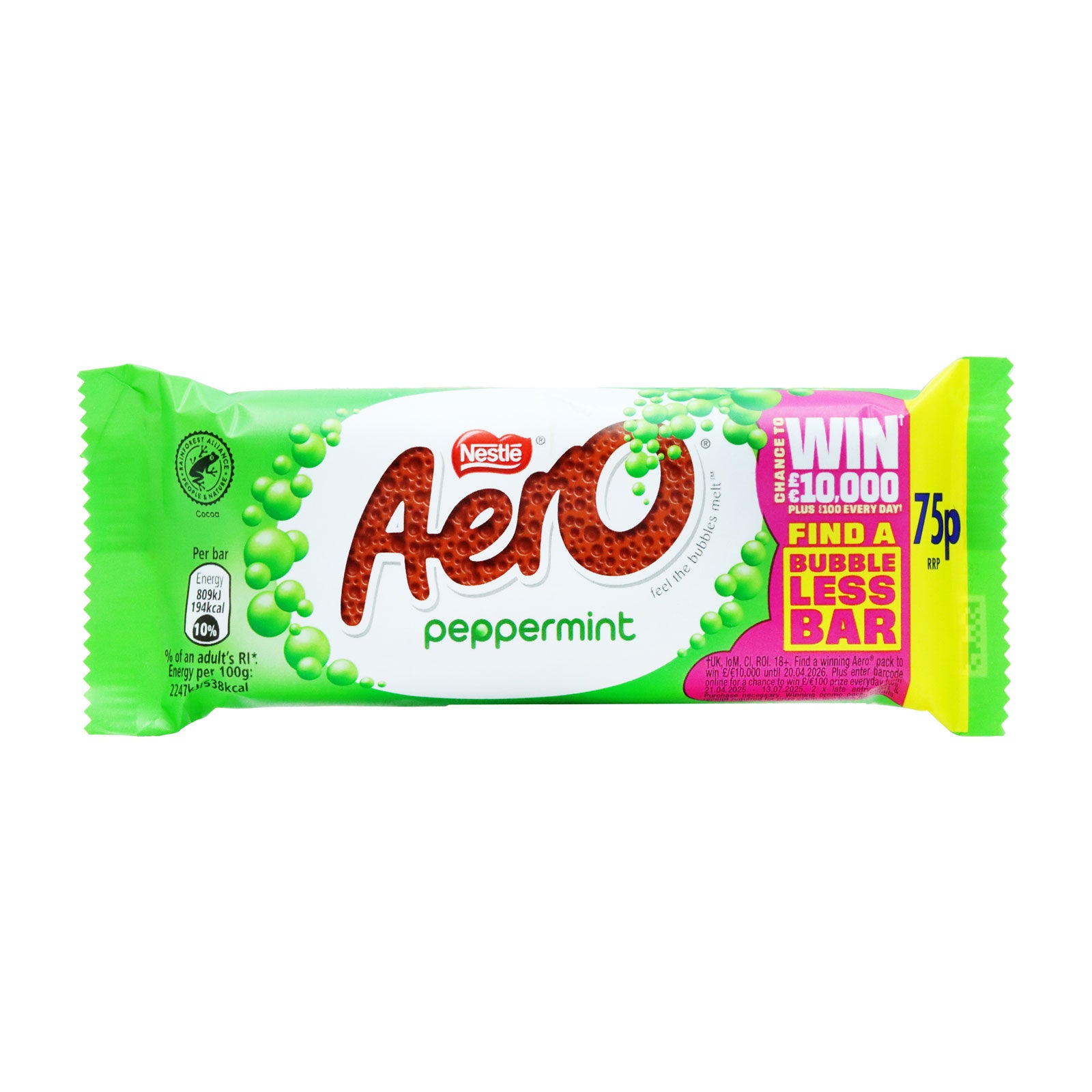 Aero Bubbly Peppermint 36g | High Quality Chocolate & Sweets Online - Product Image Aero Bubbly Peppermint 36g | High Quality Chocolate & Sweets Online - Product Image